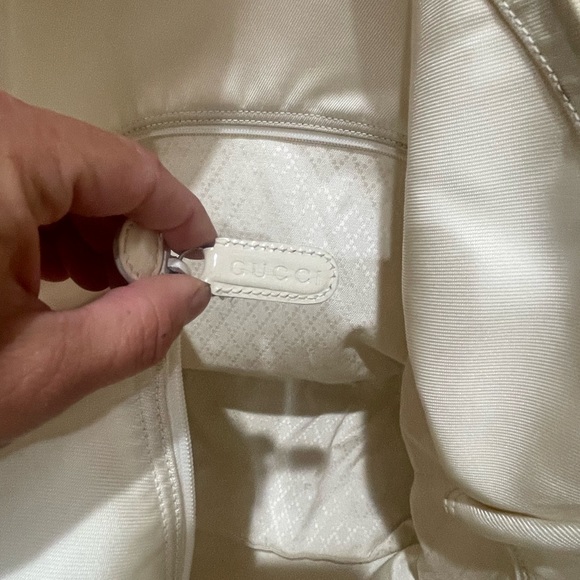 Vintage White Gucci Nylon Tote with Cloth Handles by Tom Ford - Picture 4 of 14